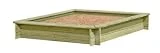 Gartenwelt Riegelsberger Sandkasten Werner 180 x 180 x H25 cm mit Abdeckung blau Sandkiste Buddelkiste Sandbox Spielkasten
