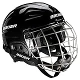 Bauer Erwachsene Helm Helmet LIL Sport Combo mit Gitter, Schwarz, One size