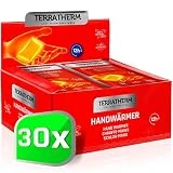 TerraTherm Handwärmer, Fingerwärmer für 12h warme Hände, Wärmepads Hand durch Luft aktiviert, Taschenwärmer, 100% natürliche Wärme, 30 Paar