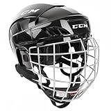 CCM Fitlite 40 Helm Combo Senior XS, Größe:XS, Farbe:schwarz
